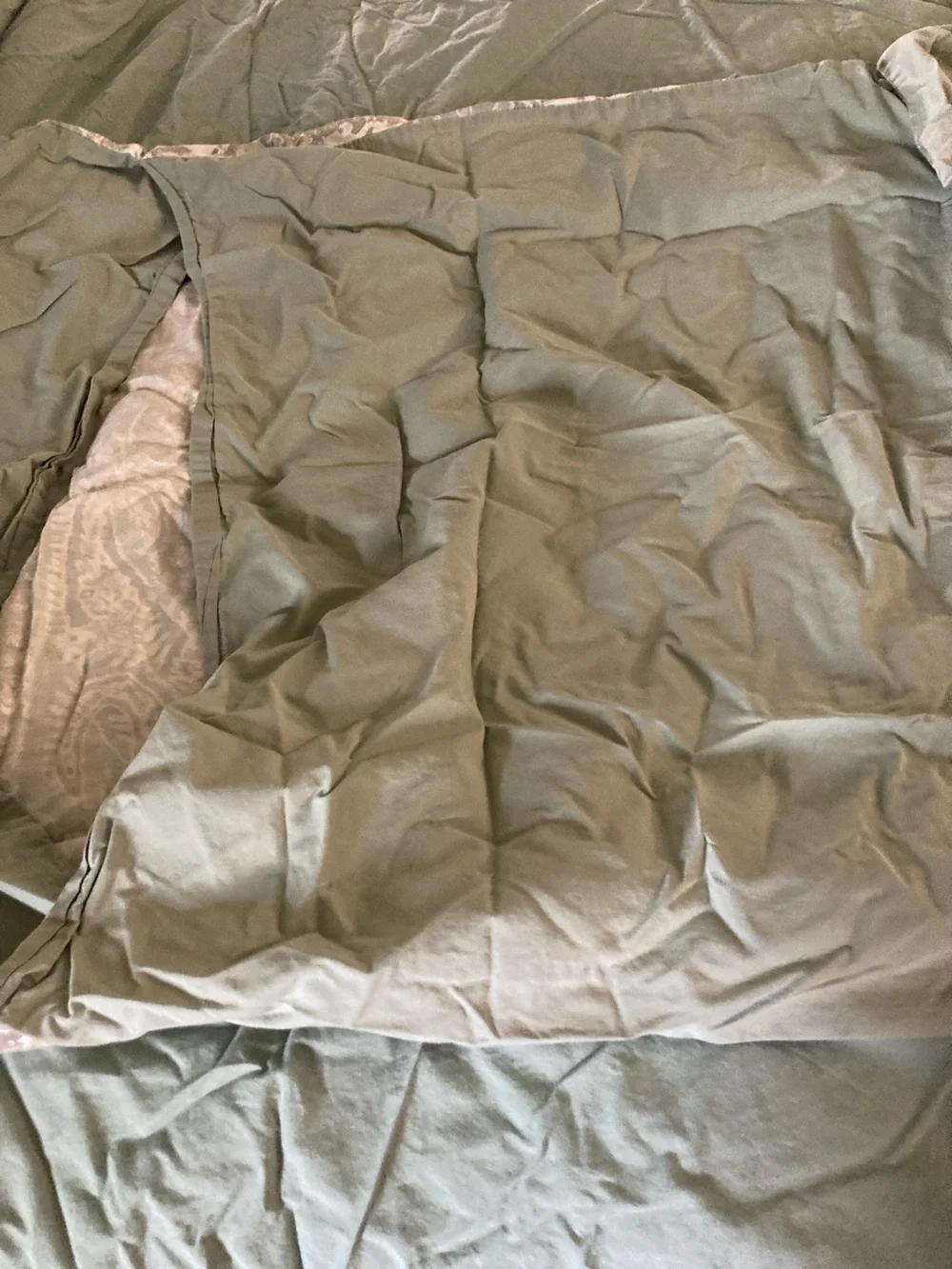 Pottery barn Green Paisley Home full/queen duvet and pillow shams